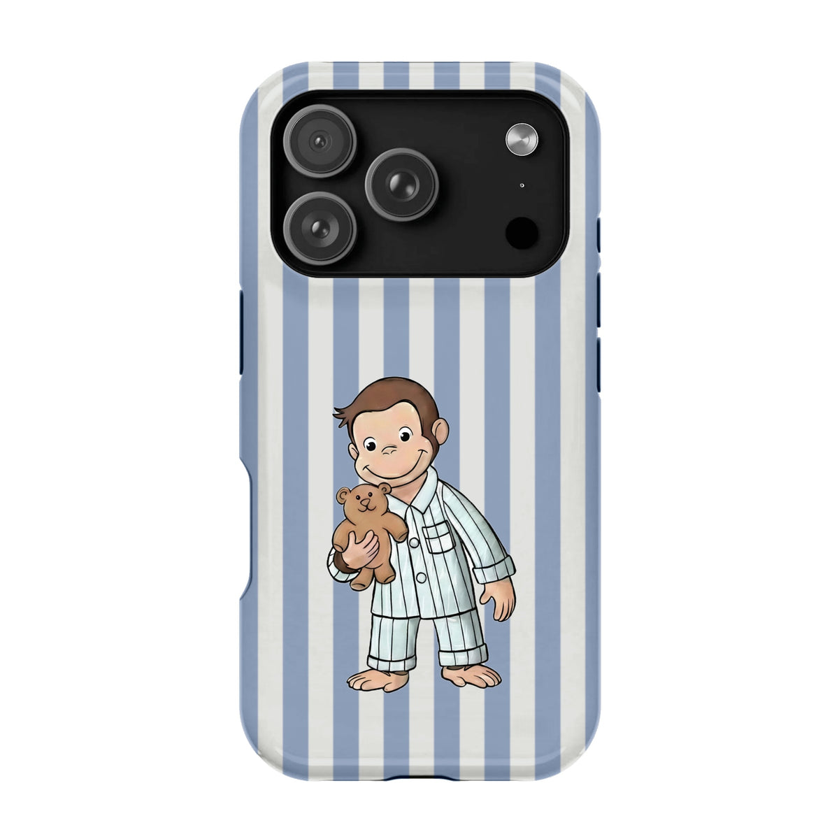 Pajama Monkey Blue Striped - iPhone 17 Pro
